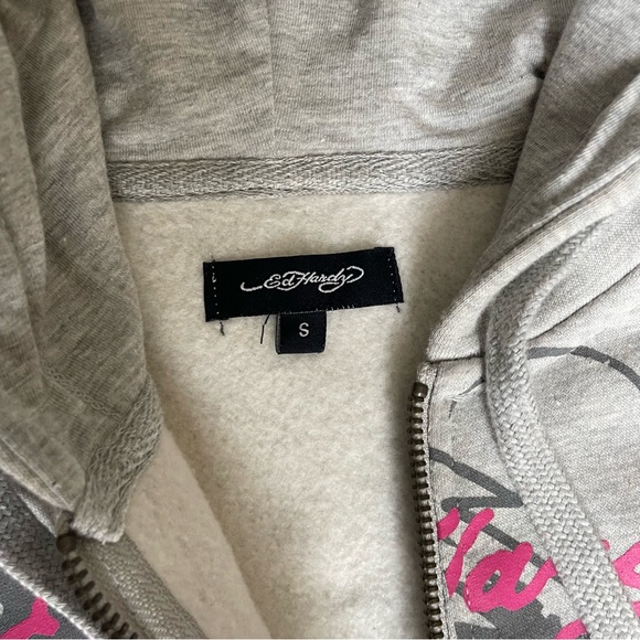 Ed Hardy Cropped Graphic Hoodie - Picture 5 of 6